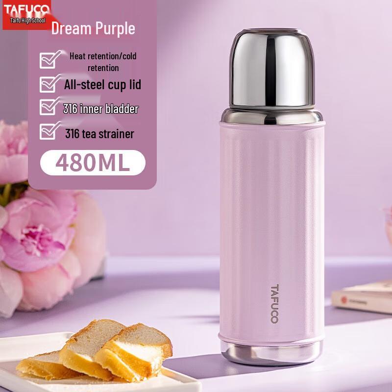TAFUCO T1525 316 Stainless Steel Dual-Drink Insulated Bottle