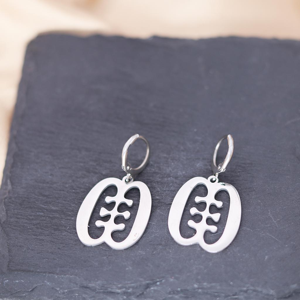 Kinitial Stainless Steel Death Moth Sun Moon Snake Mushroom Cactus Hamsa Hand Horse Earrings For Women Trendy Piercing Jewelry