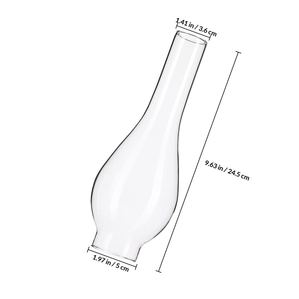 Sturmlaternen-Schirm Glas Ersatz für Öllampe Lampenabdeckung Klarer Kamin 24,5x5x3,6cm Vintage-Design