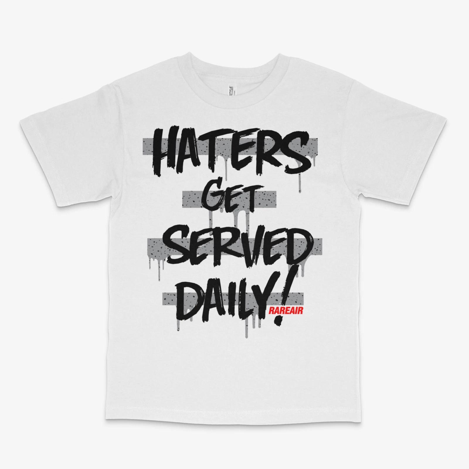 Haters Get Served Cement 4s White Tee L