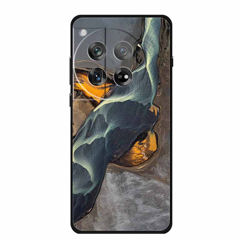 Marble Shell For OnePlus Ace 3 3 Pro Case Luxury Protector Soft Silicone Phone Cover for OnePlus 12R 12 R Colourful Black Fundas