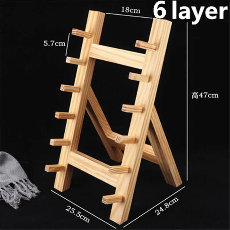 Wooden Holder Swinging Knife Rack Wooden Shelf Willow Knife Sushi Chef Tool Japanese Bayonet Wooden Knifes Rest Sushi Bamboo Mat