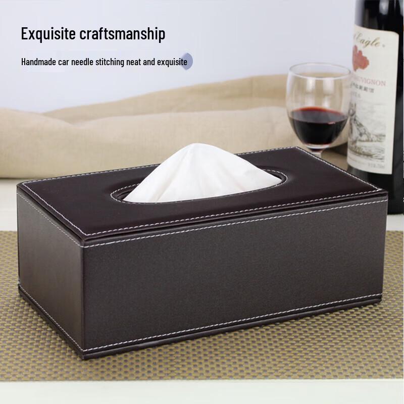 Leather Desktop Tissue Box