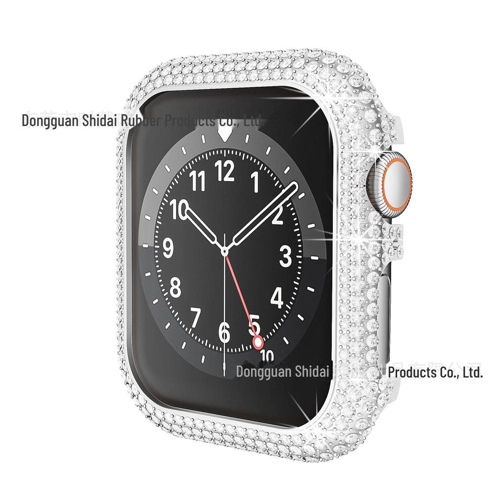 Apple Watch 41/45mm Voll Diamant Metallgehäuse für 4.-9. Generation