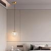 American Modern Retro Dining Room Bedroom Long Line Chandelier Water Ripple Glass Lampshade Lighting E27 Warm Decorative Lamp