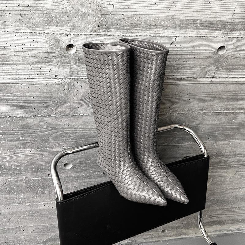 

3.7СМ осенние новые микрофибровые тканые маленькие короткие ботинки с острым носком в минималистичном стиле модные универсальные остроносые ботильоны на тонком высоком каблуке 40