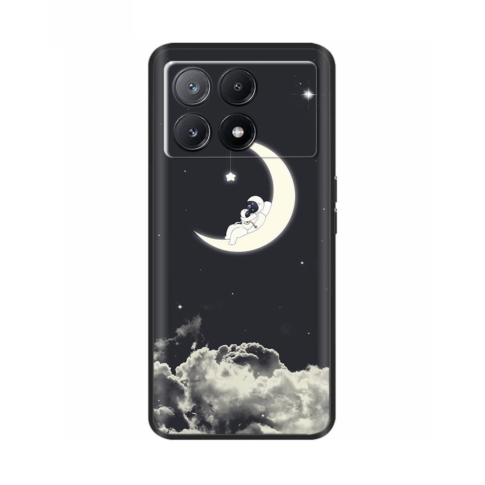 Poco X6 Case Phone Case Lovely Cat Coque Cover For Xiaomi Poco X6 Pro Poco X 6 Pro X6Pro Pocox6 Pro 5G Liquid Silicone Cases