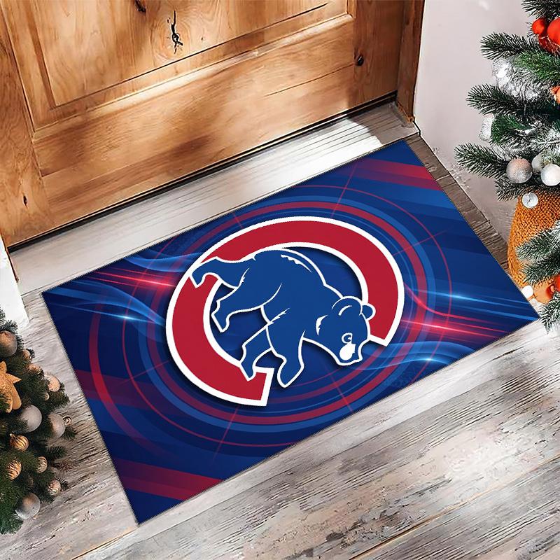 Chicago Cubs Crystal Velvet Carpet Soft Anti?Slip Floor Mat Comfortable Home Living Room Bedroom Decor Rug