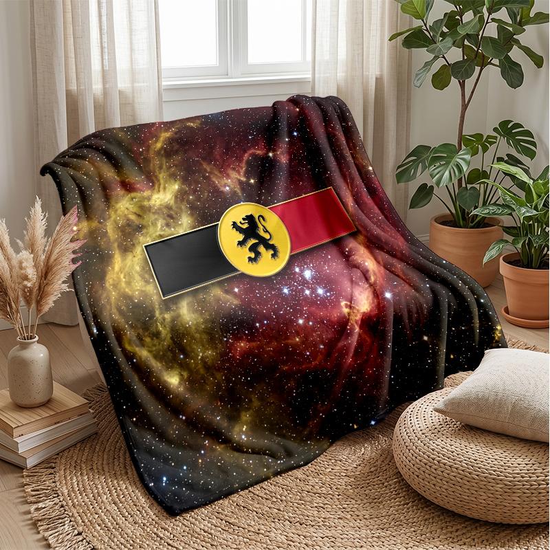 Belgium Football Printed Flannel Blanket Skin Friendly Warm Decorative Throw for Indoor Couch Bed Daily Use