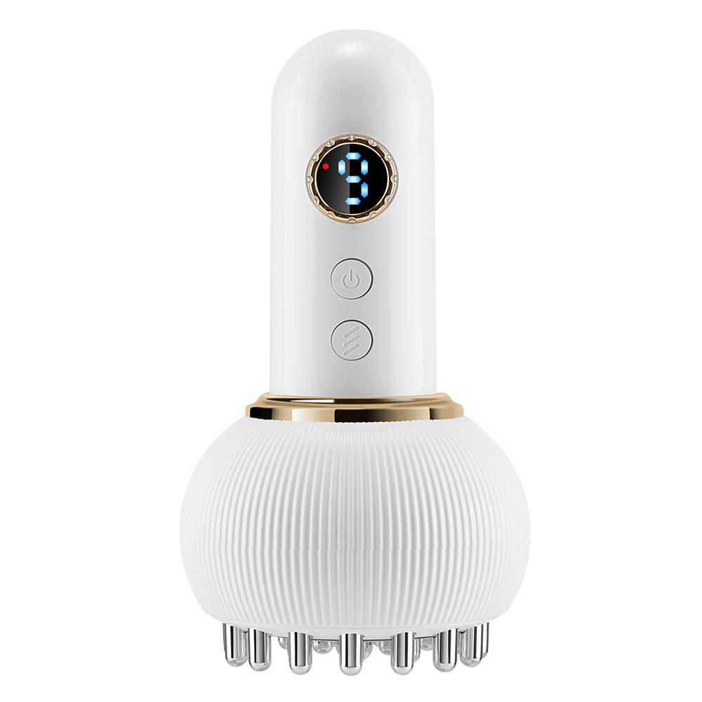 9 Gears Electric Meridian Brush Body Massager with Gua Sha Microcurrent Hot Compress Scraping Feature for Body Slim and Ralex