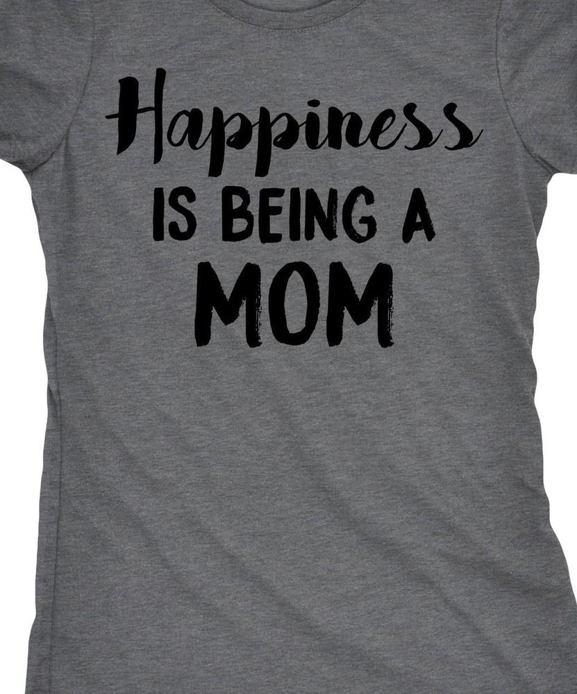 

Happiness is being a MOM T shirt Tee Mother Children Happy Unisex Shirt all size 2XL