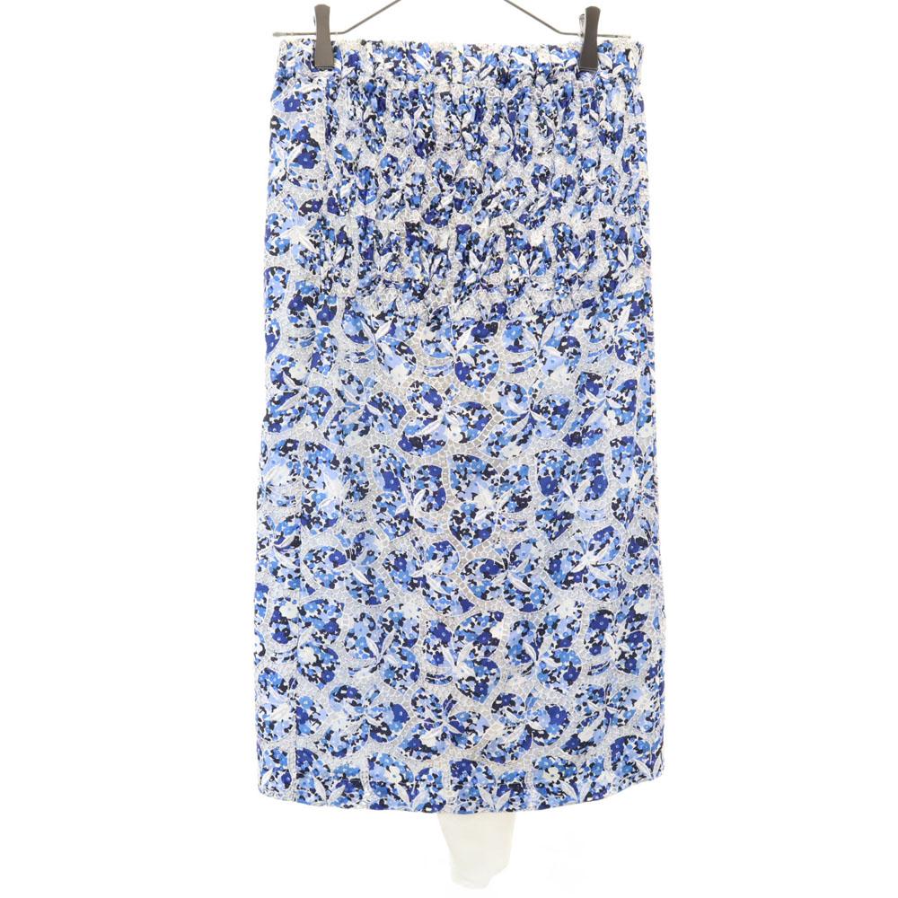 Sacai Made In Japan Floral Total Race Knee Length Skirt 2 White Etc. Women Used