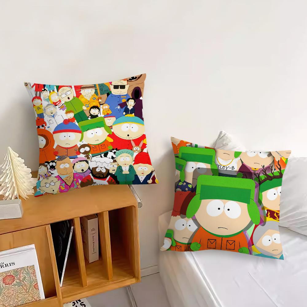 Cartoon S-South Cute P-ParkS cushion cover Pillow Case Pillowcase Soft Skin Friendly & Comfortable with a Hidden Zipper