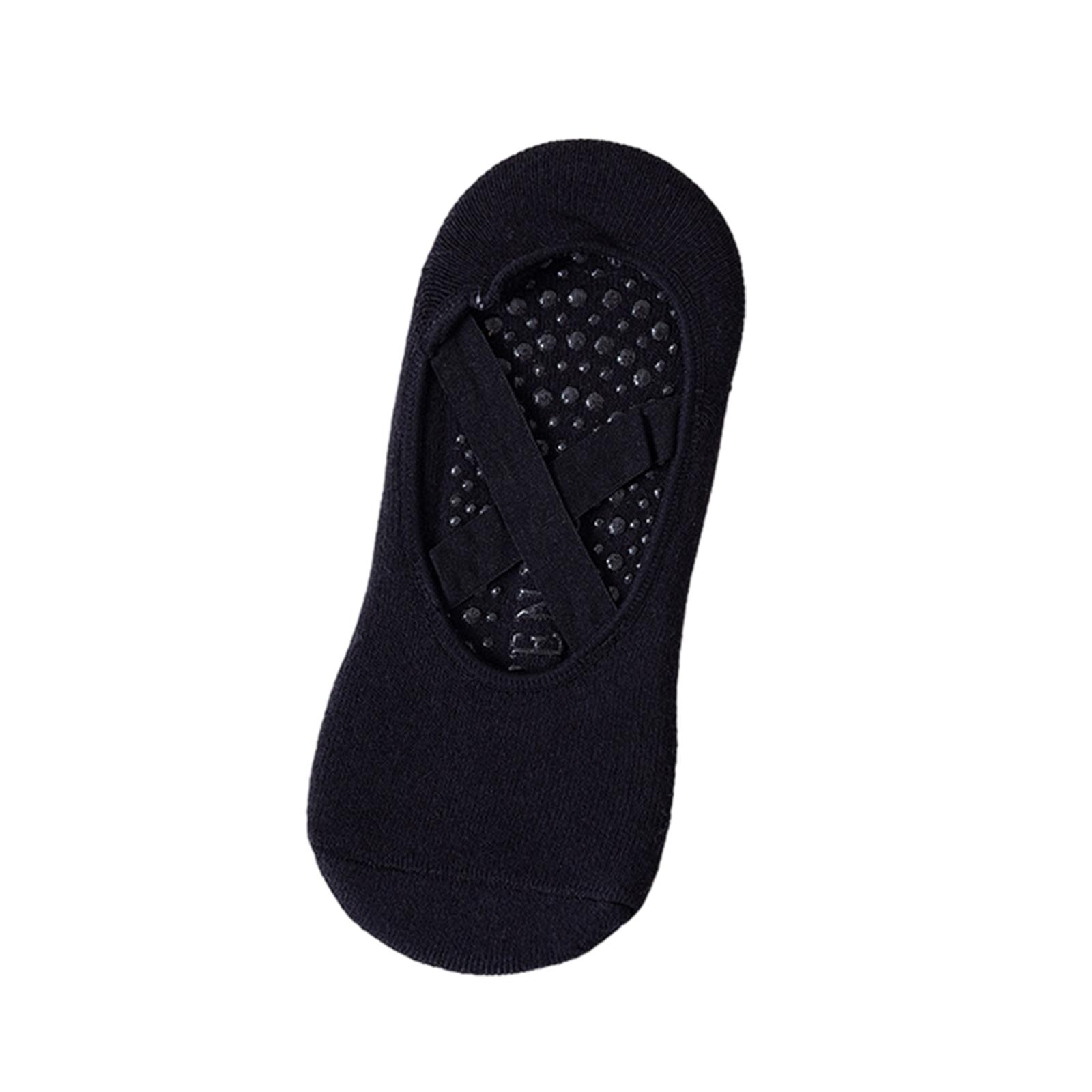 

Нескользящие носки для йоги для женщин, носки для пилатеса с подушкой для пилатеса, балета, танцевальной больницы чёрный