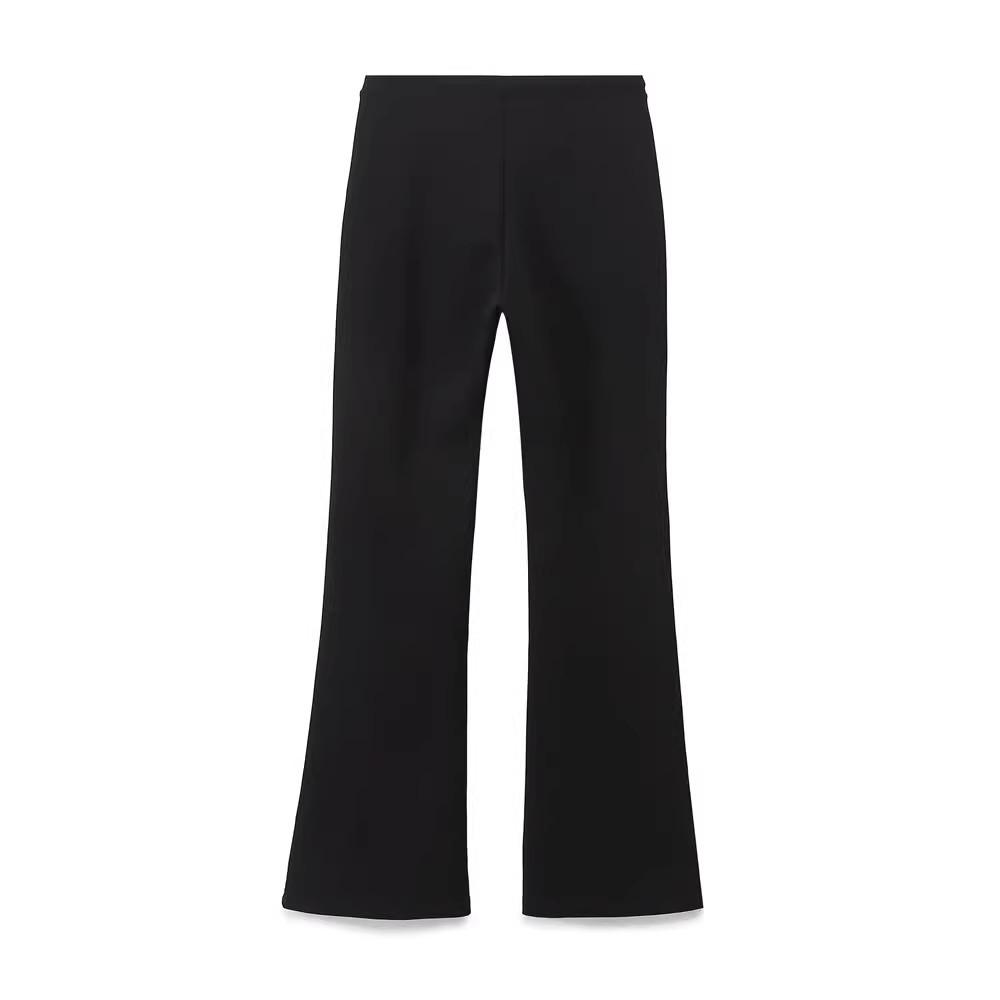 2024 Autumn Women's European & American Style Double-Sided Fabric Sweatshirt & Long Pants Set
