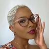 Fg Retro Photochromic Anti-Blue Light Glasses Fashionable Personalized Cat-Eye Metal Women'S Glasses