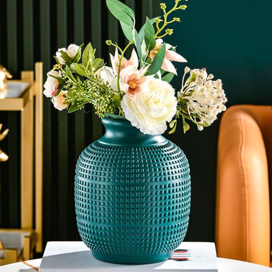 Plastic Flower Vase Indoor Outdoor Modern Real Dried Flower Holder Floral Arrangement