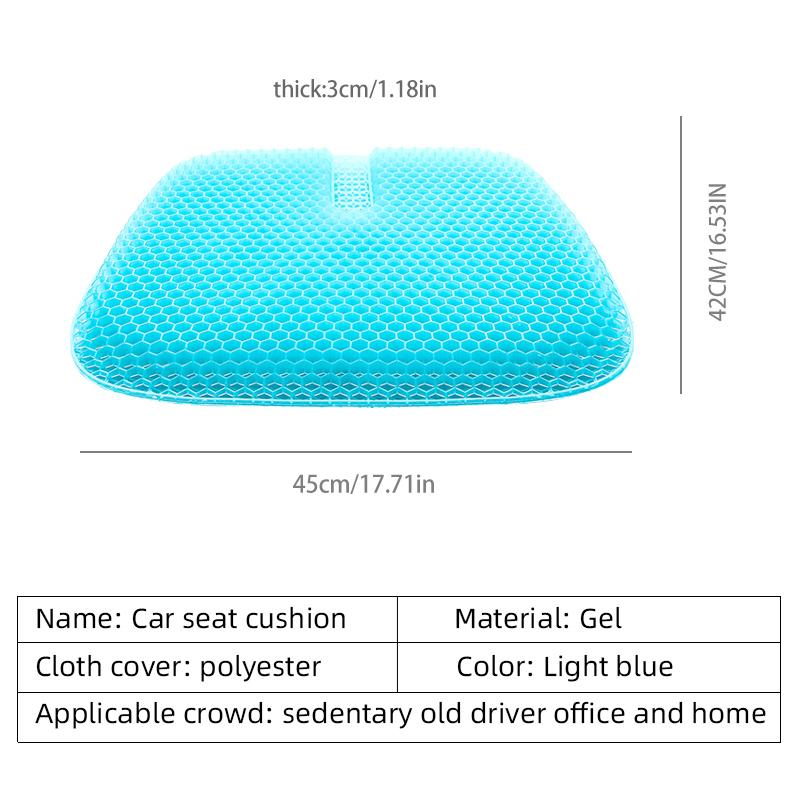 Gel Seat Cushion Summer Breathable Honeycomb Design For Pressure Relief Back Tailbone Pain - Home Office Wheelchair Chair Cars