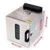 360W 8 Layers Commercial Professional Fruit Food Dryer Stainless Steel Food Fruit Vegetable Pet Meat Air Dryer 30x35.5x30cm