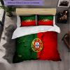 Portugal National Football Team 3 Piece Bedding Set Soft Duvet Cover Set with Pillowcases Printed Bedroom Decor Set for Home