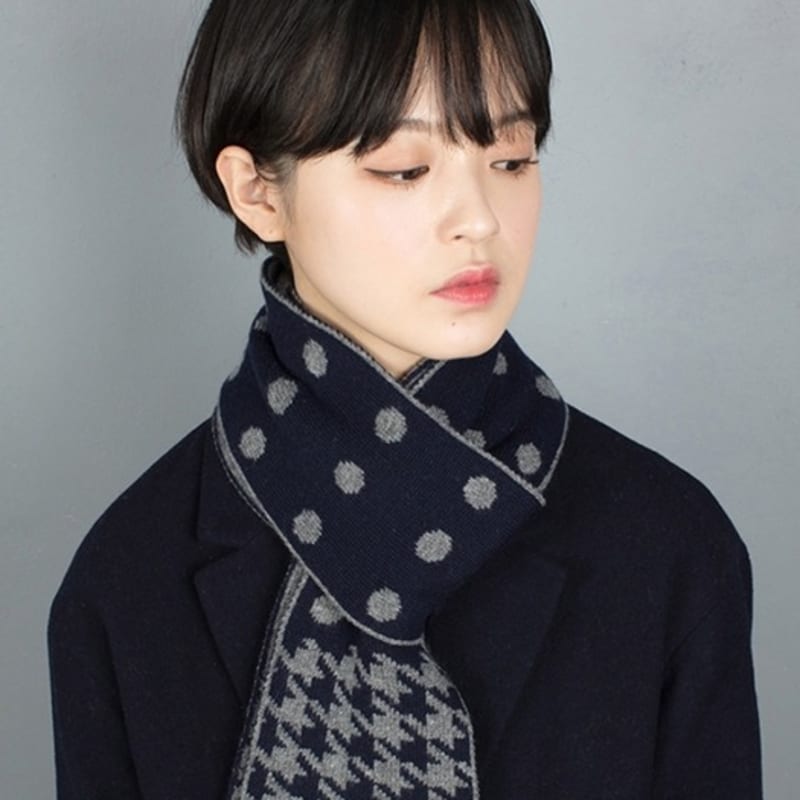 BB’DE SOLI’DE dot mini muffler navy