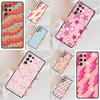 Preppy Stars Lightning Pink SOFT Cell Phone Case for Samsung Galaxy S26 Ultra S25 S24 S23 S22 S21 S20 Note10 Cover