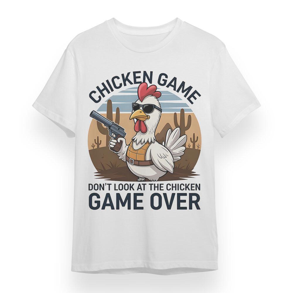 

Men s Plus Size T-shirt With Funny Desert Chicken Print Unisex 100% Cotton Tee XL