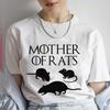 Fashion T Shirt Mother of Rats Rat Lovers Print Tshirt Women Round Neck Casual Loose Funny Tshirt Elegant Short Sleeve Y2k Tops