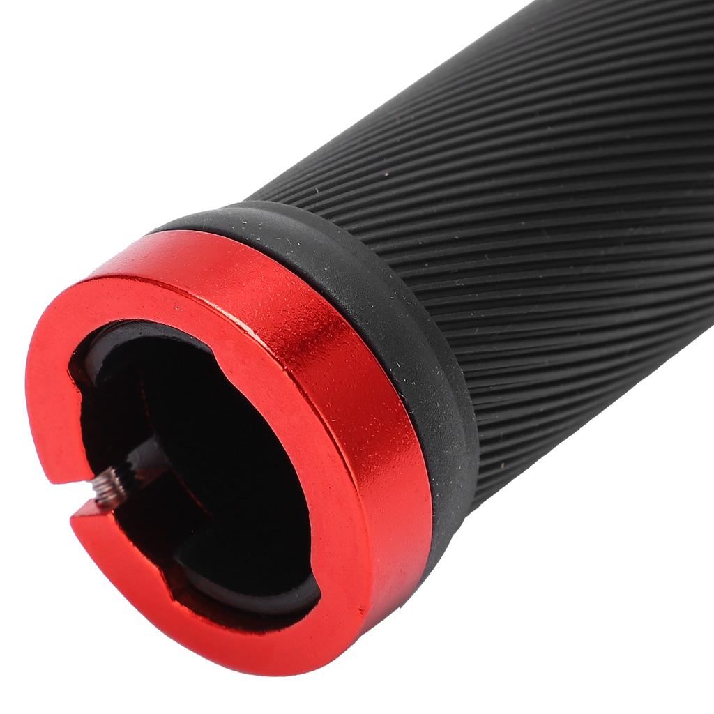2pcs Bike Grips Rubber Anti Slip Handlebar with Plastic Covers for 22mm Road Mountain Replacement