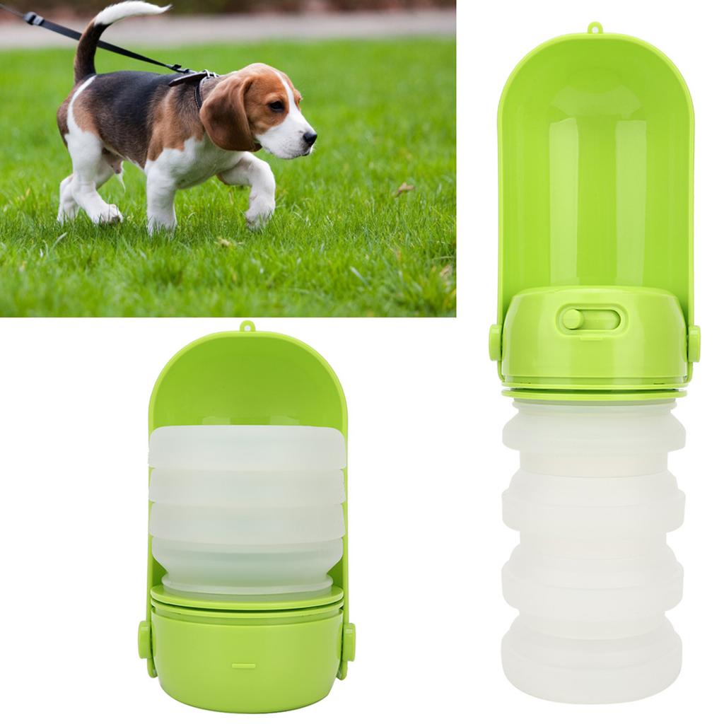 350ml Silicone Pet Outdoor Travel Portable Folding Drinking Water Bottle Kettle for Dogs Cats