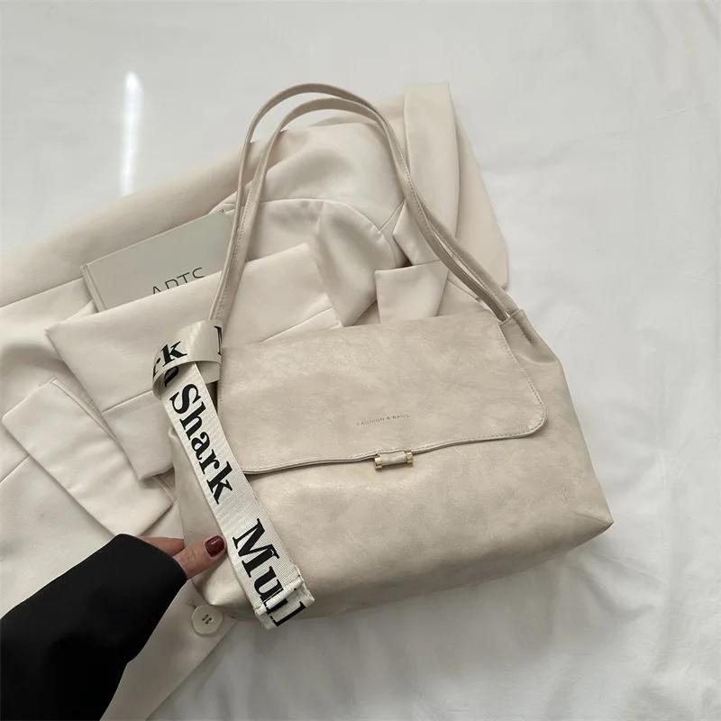 

Большая вместительная сумка через плечо для женщин, женственная, с высоким чувством ретро моды, новая волна