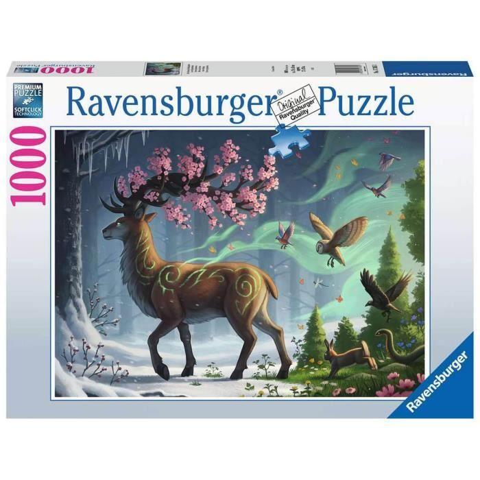 Puzzle 1000 pièces - ravensburger - le cerf du printemps - animaux - adulte - coloris unique