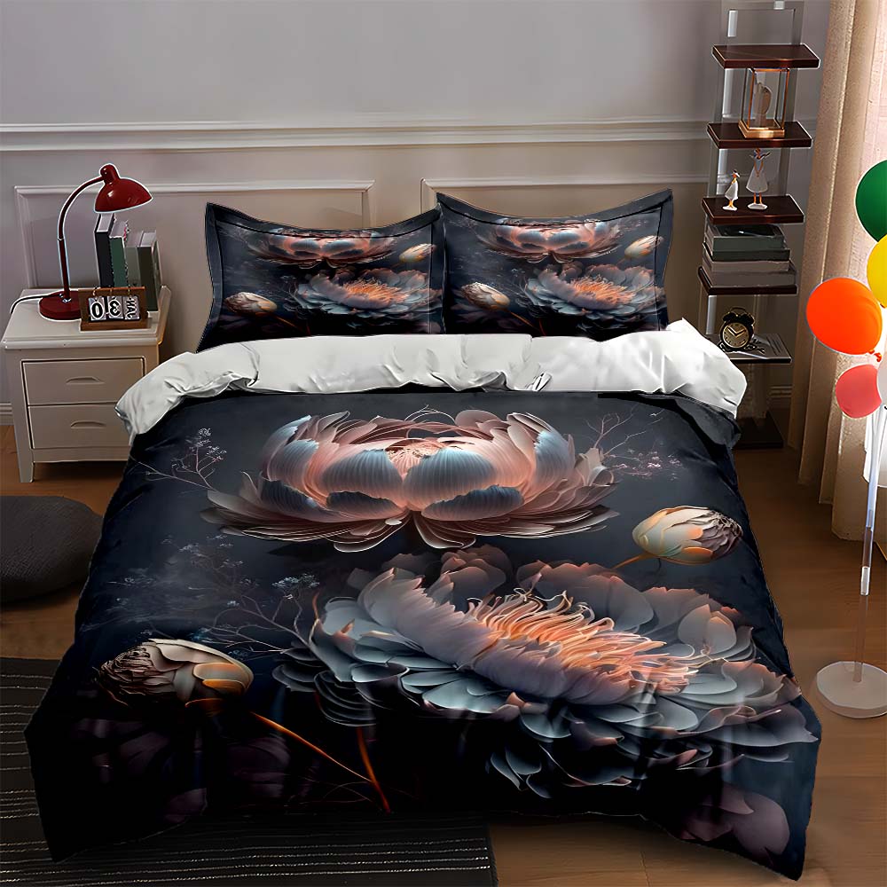 

Floral gradient blooms. Bedding Duvet cover sets Duvet covers Pillowcases gifts (1 * Duvet Cover 2 * Pillowcases, without duvet insert) 135x200cm