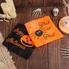 Halloween Ghost Festival Pumpkin Candy Tote Bag, Non-Woven Orange and Black Gift Bag for Kindergarten