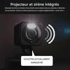 Small Camera 2K Wi-Fi HD Night Vision Built-in Siren and Projector