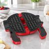 Handheld Waffle Maker DoubleSided Heating Rotating Iron Foldable Kitchen Appliance for