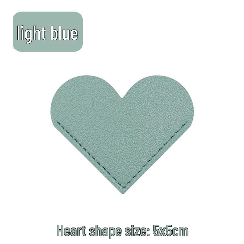 Customizable Heart-Shaped Leather Bookmark with PU Leather and Logo Personalization