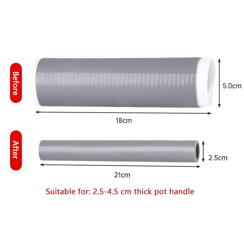 

Противоожоговая резиновая защита для ручки сковороды, термостойкий чехол для ручки кастрюли, держатель для ручки, чехол для ручки сковороды