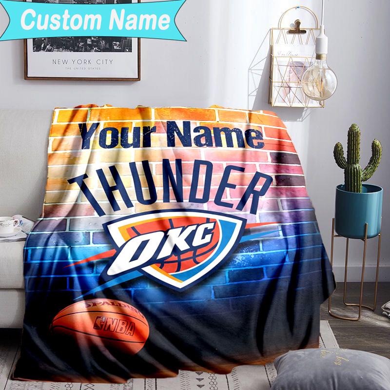 Custom Name Blanket Oklahoma Sports Team Blanket Bedding Blanket for Travel, Camping, Living Rooms, Offices, Sofas, Fan Christmas Gift
