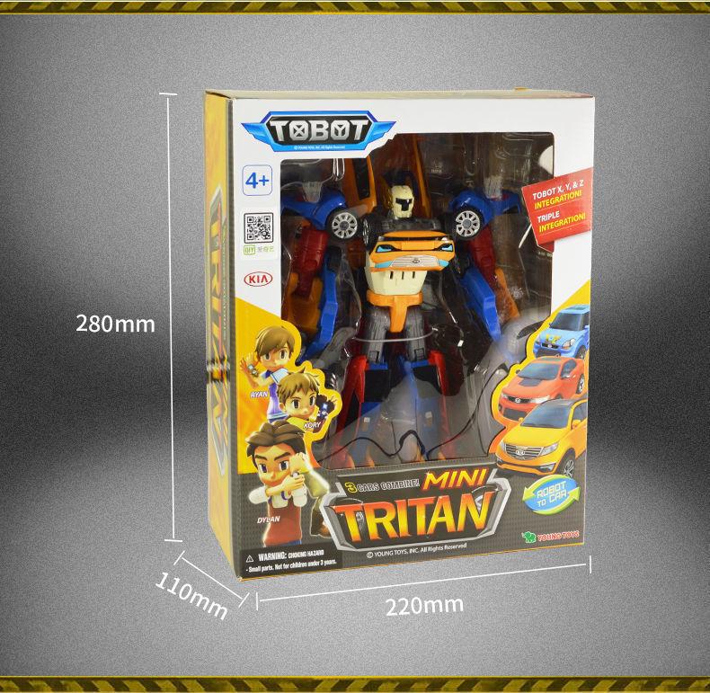Korean Transforming Tobot Brothers: Triple Combination 3-Pack - Educational Anime Car-Robot Toy for Kids