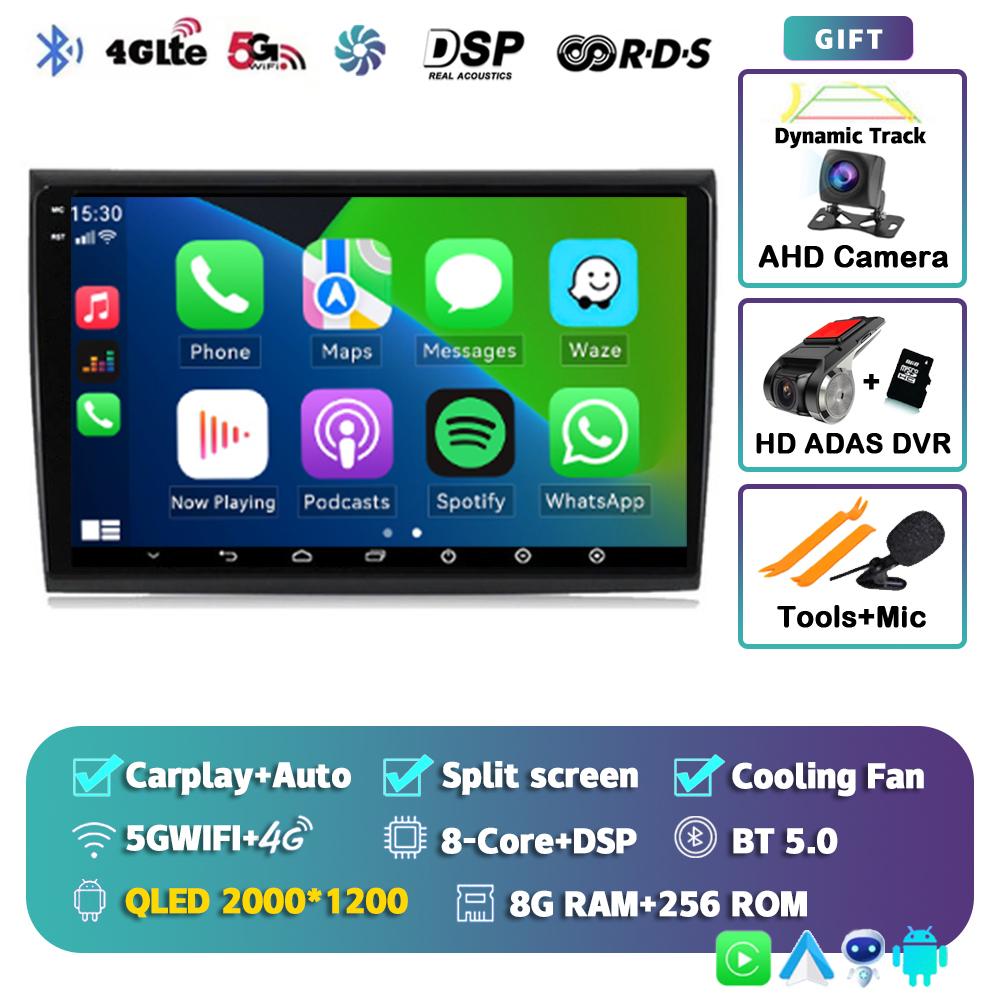 Android 14 Carplay Auto WIFI+4G Car Radio For Fiat Bravo 2007-2012 Multimedia Video Player GPS Navigation Audio 2 Din Stereo DVD