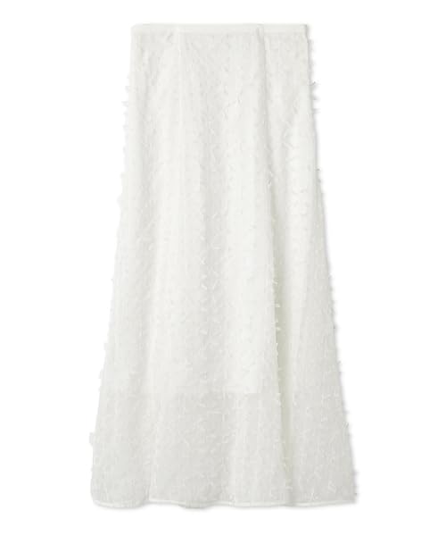 

Ribbon Material Skirt RWFS252014 OWHT [FurFur] Women s