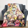 1pc Rick, Morty Cartoon Characters Flannel Throw Blanket Lightweight Soft Warm All Season Blanket for Sofa, Bed, Travel,L1028143