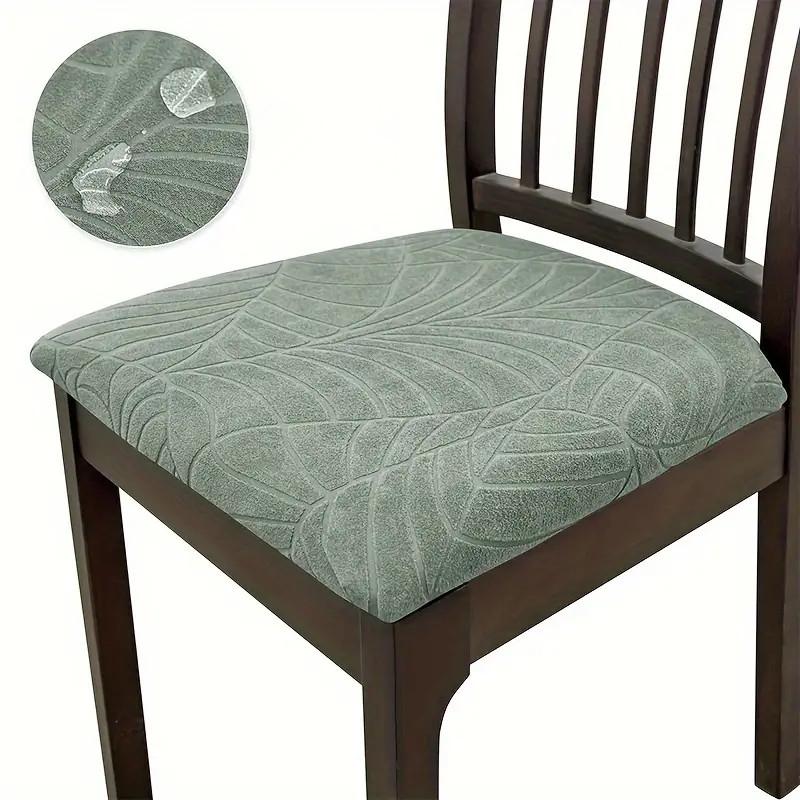 Jacquard Waterproof Chair Covers Slipcovers For Dining Room Wedding Banquet Office Chair Protector Seat Cover Set Of 1/2/4/6