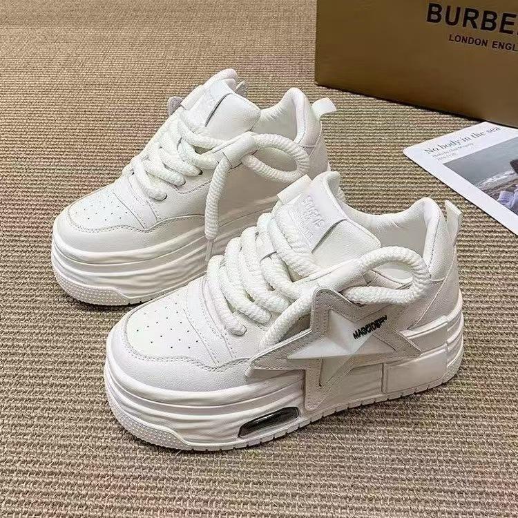 European star lace-up thick-soled muffin casual shoes spring and autumn new ins super fire shoes