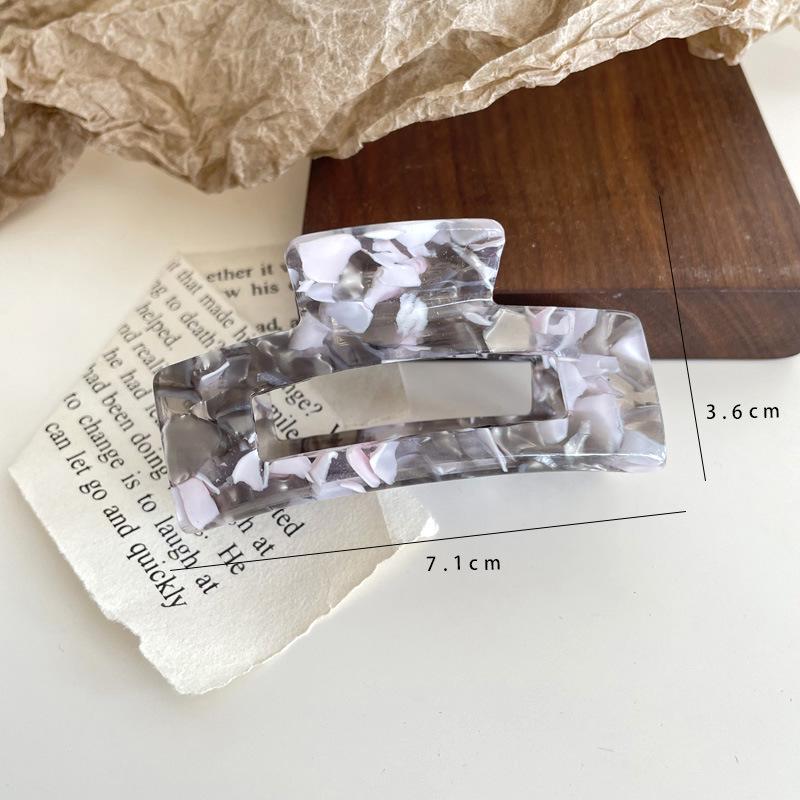 Korean Floral Acetate Medium Claw Clip - Versatile Hair Accessory