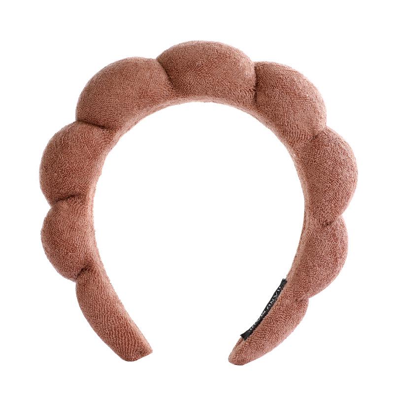 

Elegant Handmade Cloud Sponge Terry Cloth Headband - Versatile High Skull Top Hair Accessory