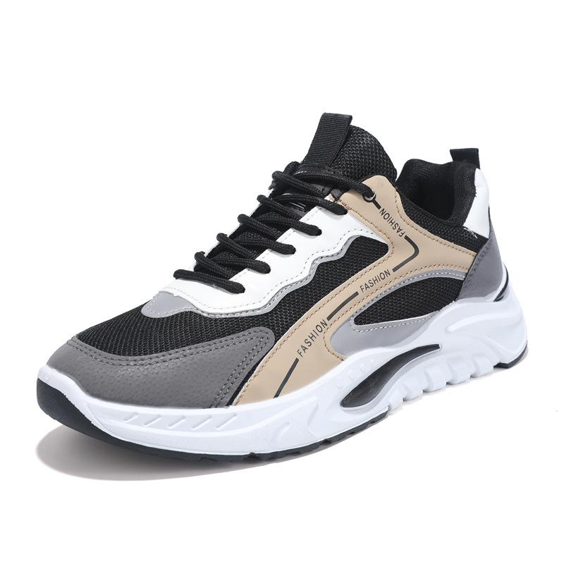 Men's shoes breathable lace-up running shoes men's casual shoes fashion versatile daily sports shoes trendy travel shoes
