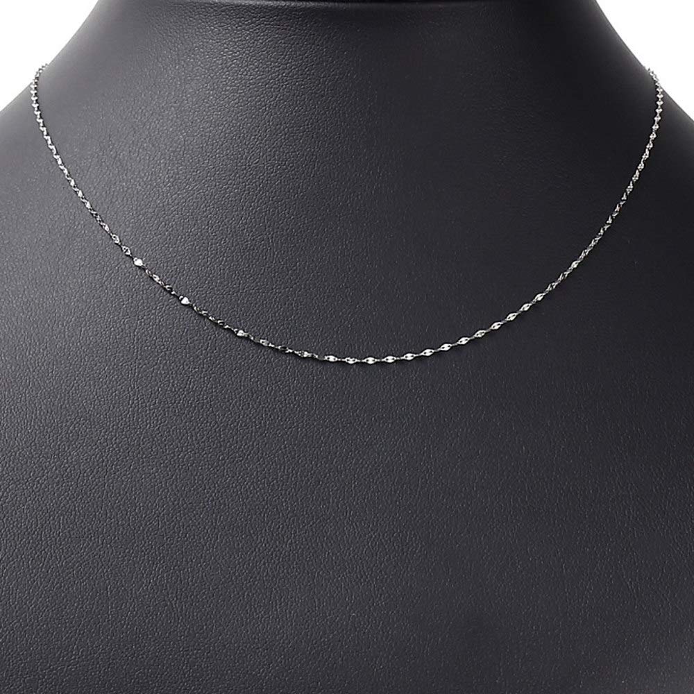 Goods Petal Necklace Platinum Pt850 [Happy Shop] Chain, 40cm, 1.2mm Wide,