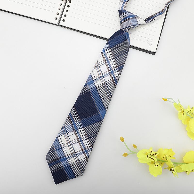 Jk Small Tie Female College Style Lazy Japanese Plaid Uniform Shirt Tie Student Ins Men'S And Women'S Short Styles Free Of Charge